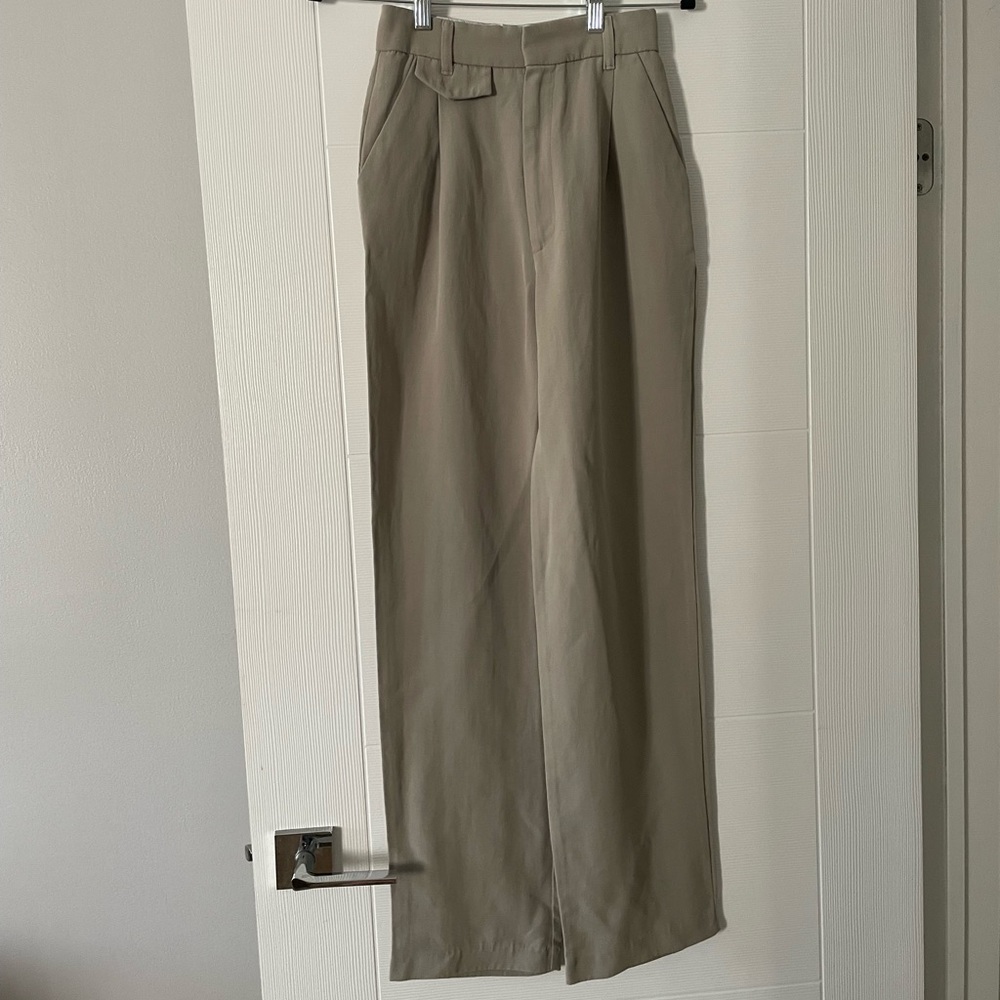 Zara Tan Wide-Leg Trousers
